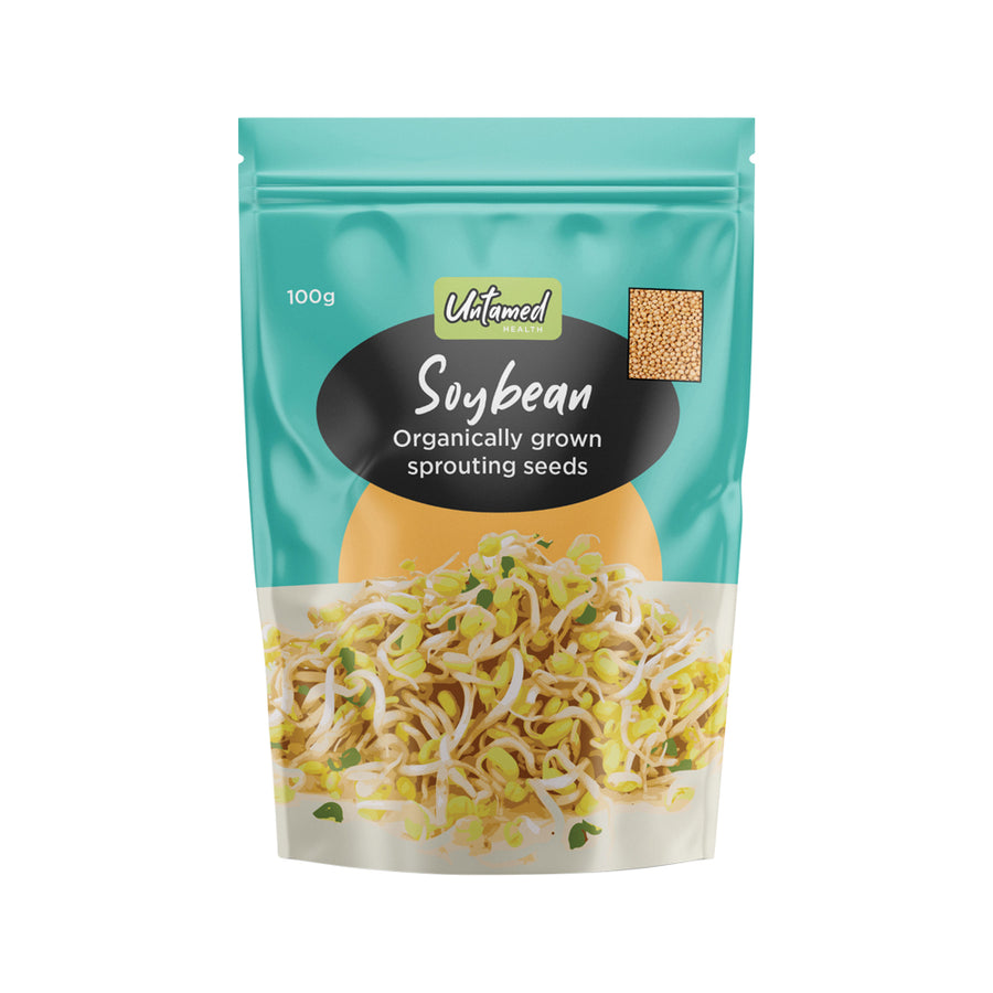 Untamed Health Sprouting Seeds (Org Grown) Soybean 100g