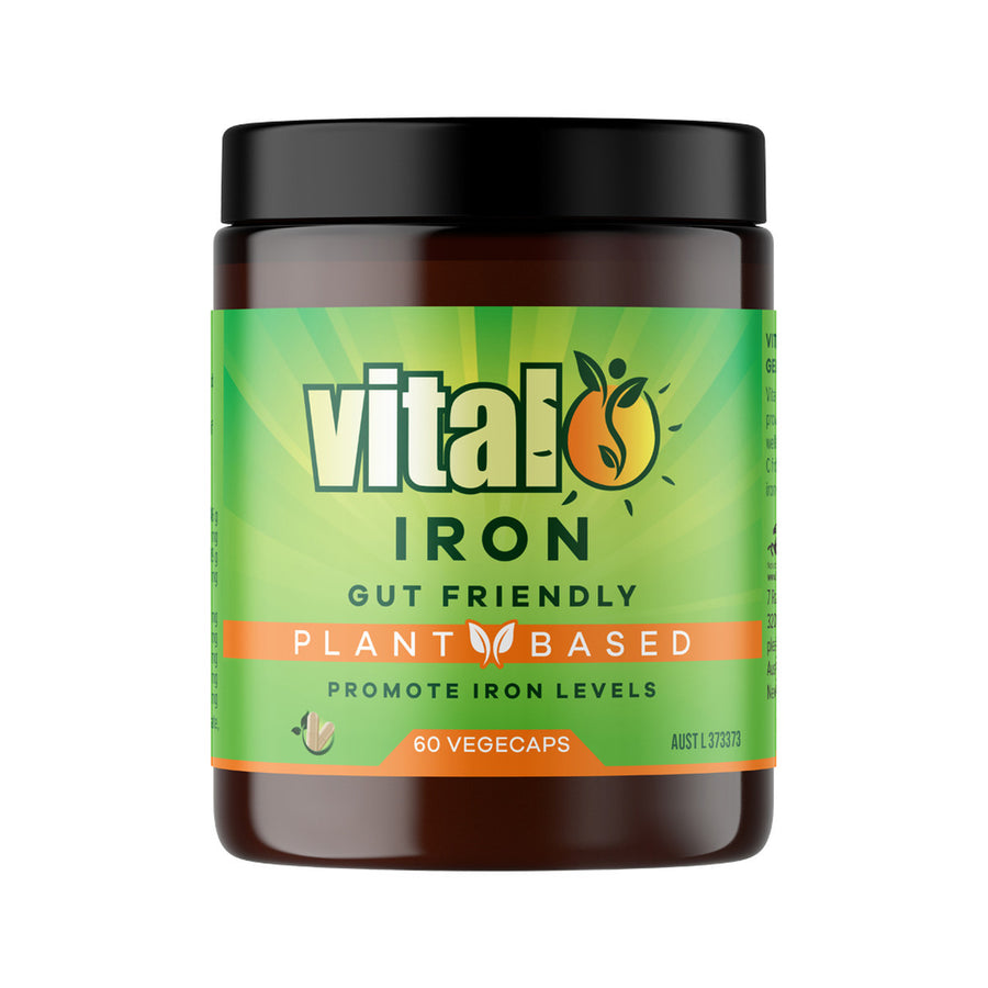 Vital Iron Gut Friendly Plant Based 60 Vegan Capsules