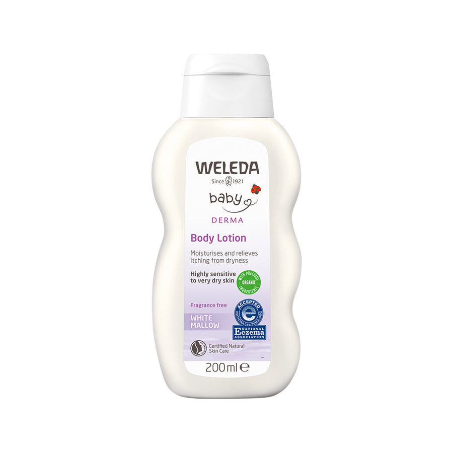 Weleda Baby Derma Org Body Lotion White Mallow Frag Free 200ml