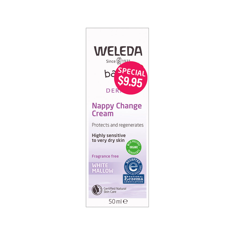 Weleda Baby Derma Org Nappy Change Cream White Mallow Frag Free STICKERED 50ml