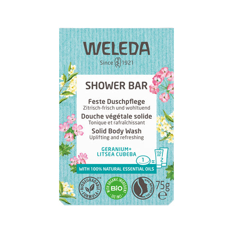 Weleda Geranium + Litsea Cubeba Shower Bar 75g