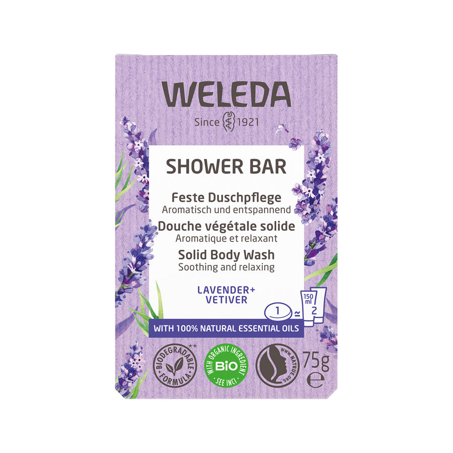 Weleda Org Shower Bar Lavender and Vetiver 75g