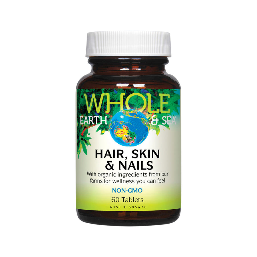 Whole Earth & Sky Hair, Skin & Nails Non-GMO 60 tablets