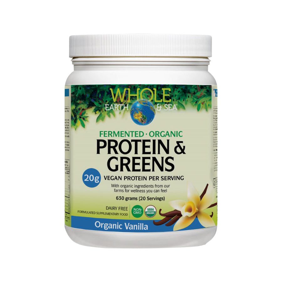 Whole Earth & Sea Fermented Organic Protein & Greens Organic Vanilla 630g