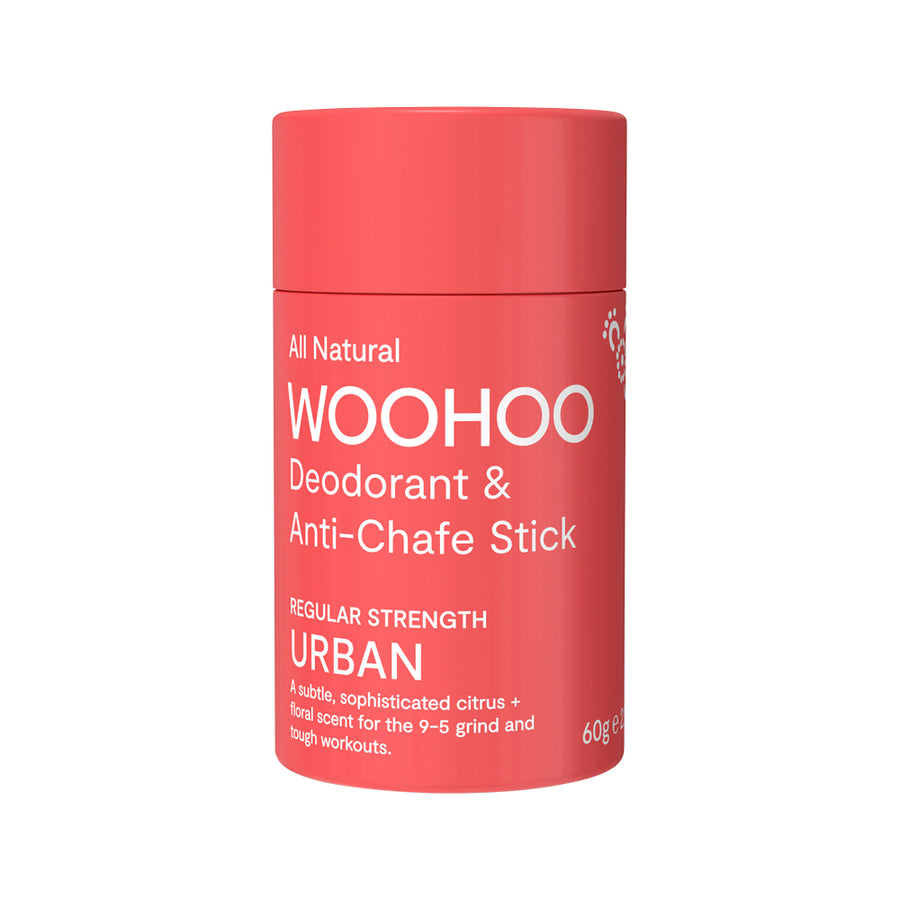 All Natural Woohoo Deodorant and Anti Chafe Stick Regular Strength Urban 60g