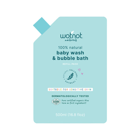 Wotnot Naturals Baby Wash and Bubble Bath Refill Pack 500ml